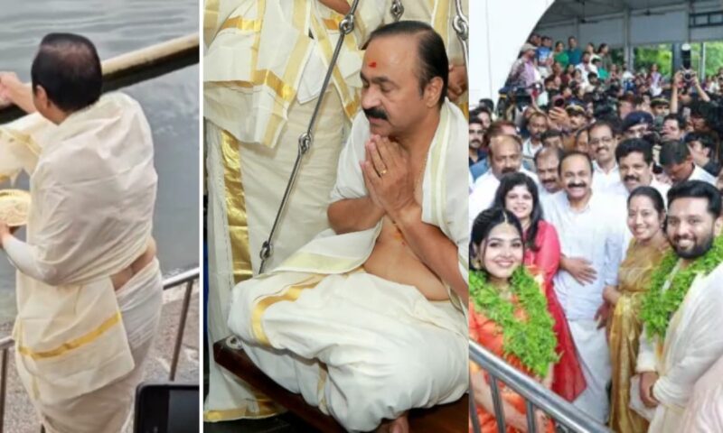മുഖ്യമന്ത്രി ഗുരുവായൂർ ക്ഷേത്രത്തിൽ; ഭക്തർ ബുദ്ധിമുട്ടിയെന്ന് ബിജെപി, വിലക്ക് മറികടന്ന് വീഡിയോ ചിത്രീകരിച്ചെന്നും പരാതി