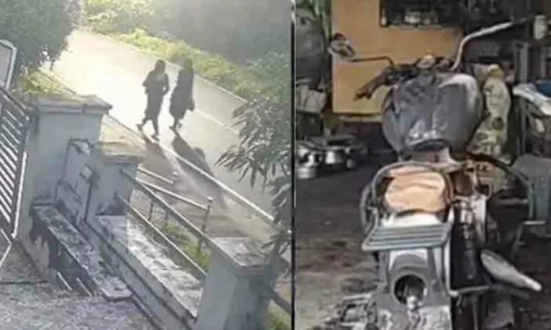 അഞ്ചലിൽ പൊലീസുകാരന്റെ ബൈക്കിന് തീയിട്ടത് രണ്ട് യുവതികൾ; പിന്നിൽ വ്യക്തിവൈരാഗ്യം