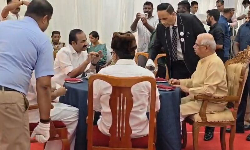 സത്യപ്രതിജ്ഞയ്ക്ക് പിന്നാലെ ഗവർണറുടെ ചായ സൽക്കാരം; ലോക് ഭവനിൽ പുതിയ മന്ത്രിസഭ ഒത്തുകൂടി
