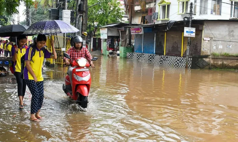 മഴയിൽ മുങ്ങി അസം; 96 ഗ്രാമങ്ങൾ വെള്ളത്തിനടിയിൽ