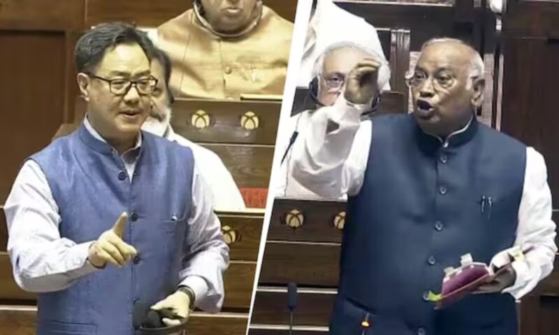 പാർലമെന്റിൽ വീണ്ടും പ്രതിഷേധക്കൊടി; റിജിജു–ഖർഗെ വാക്പോര്, നടപടികൾ 14-ാം ദിവസവും സ്തംഭിച്ചു