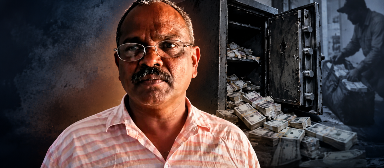 ഖത്തർ കെ.എം.സി.സി ഓഫീസിൽ നിന്ന് എട്ടുകോടിയോളം രൂപ കവർന്ന കേസിൽ പിടിയിലായ കൊയിലാണ്ടി സ്വദേശി ബാലകൃഷ്ണന്റെ കുറ്റസമ്മത വീഡിയോ പുറത്ത്