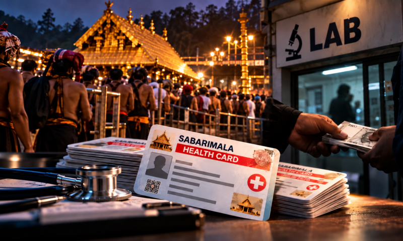 ശബരിമലയിൽ ഹെൽത്ത് കാർഡിന്റെ പേരിൽ തട്ടിപ്പ്